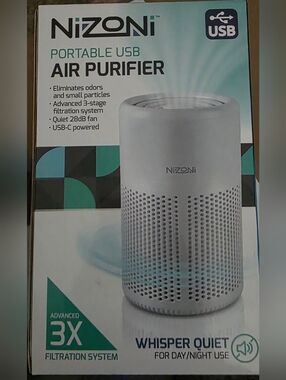 Portable USB Air Purifier - White